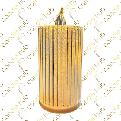 Свічка LED C510 (863) ребриста вис.-12,6см. д.-5,8см. тепле біле мигаюче світло (бат.в комп. 3хLR44) (6уп/ящ) а12 Свічка LED C510 (863) ребриста вис.-12,6см. д.-5,8см. тепле біле мигаюче світло (бат.в комп. 3хLR44) (6уп/ящ) а12
