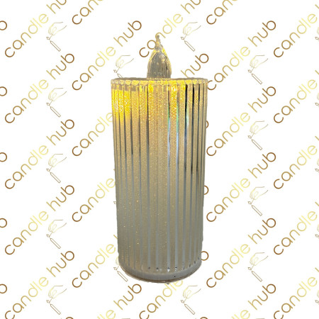 Свічка LED C510 (864) ребриста вис.-14,6см. д.-5,8см. тепле біле мигаюче світло (бат.в комп. 3хLR44) (6уп/ящ) а12 Свічка LED C510 (864) ребриста вис.-14,6см. д.-5,8см. тепле біле мигаюче світло (бат.в комп. 3хLR44) (6уп/ящ) а12