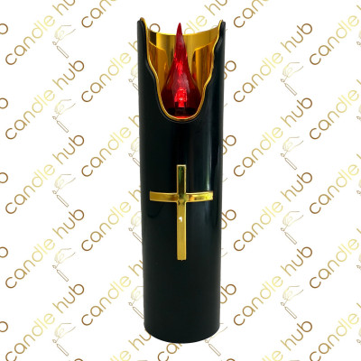 Свічка LED C687 (С708) чорна вис.-17,5см. д.-5см. (6уп/ящ) а12 Свічка LED C687 (С708) чорна вис.-17,5см. д.-5см. (6уп/ящ) а12