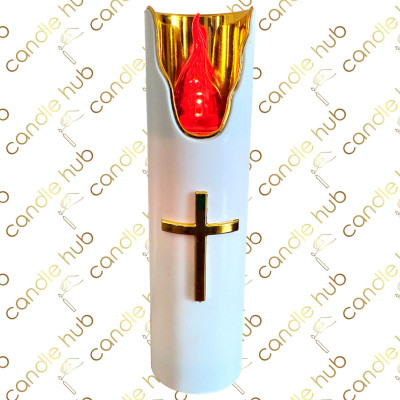 Свічка LED C413 (С708) біла/черв. світло/золото вис.-17,5см. д.-5см. (бат.в комп. 2хАА) (6уп/ящ) а12 Свічка LED C413 (С708) біла/черв. світло/золото вис.-17,5см. д.-5см. (бат.в комп. 2хАА) (6уп/ящ) а12