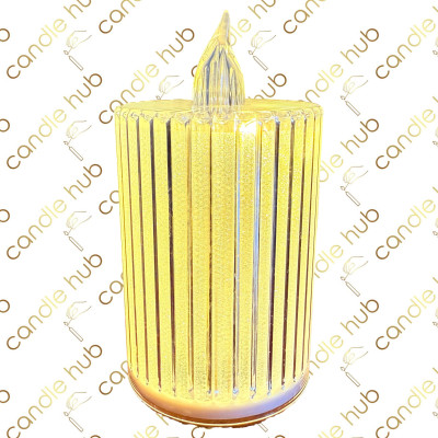 Свічка LED C510 (862) ребриста вис.-10,8см. д.-5,8см. тепле біле мигаюче світло (бат.в комп. 3хLR44) (6уп/ящ) а12 Свічка LED C510 (862) ребриста вис.-10,8см. д.-5,8см. тепле біле мигаюче світло (бат.в комп. 3хLR44) (6уп/ящ) а12