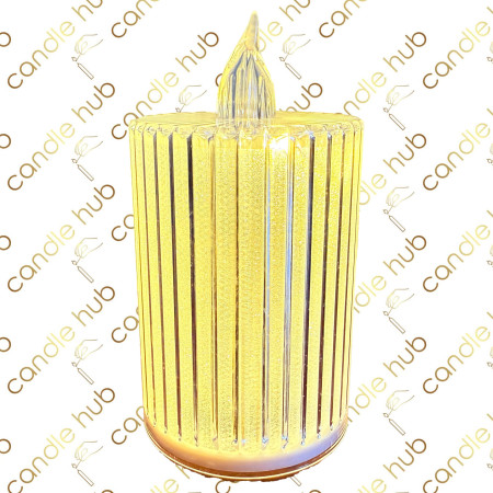 Свічка LED C510 (862) ребриста вис.-10,8см. д.-5,8см. тепле біле мигаюче світло (бат.в комп. 3хLR44) (6уп/ящ) а12 Свічка LED C510 (862) ребриста вис.-10,8см. д.-5,8см. тепле біле мигаюче світло (бат.в комп. 3хLR44) (6уп/ящ) а12