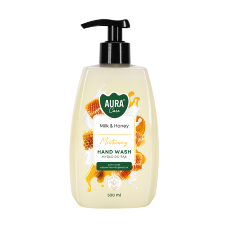 Рідке мило для рук з дозатором Bispol AURA care Молоко-Мед 500мл. AHW-004-006 (10шт/уп) Рідке мило для рук з дозатором Bispol AURA care Молоко-Мед 500мл. AHW-004-006 (10шт/уп)