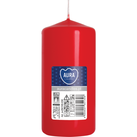 Свічка циліндр sw50/100-030 червона (8шт/уп)