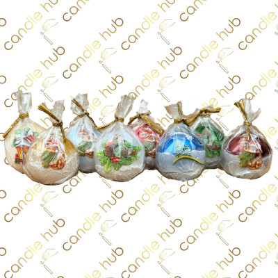 Свічка декоративна новорічна куля 70мм Kula70 (12уп/ящ)