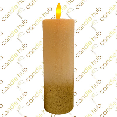Свічка LED C705 (885) беж з золотим блиском вис.-15см. д.-5см. тепле біле мигаюче світло (бат.2хАA відсутні) (72шт/ящ) а1 Свічка LED C705 (885) беж з золотим блиском вис.-15см. д.-5см. тепле біле мигаюче світло (бат.2хАA відсутні) (72шт/ящ) а1
