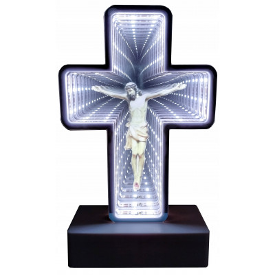 Світильник LED 3D хрест з Ісусом C2/22 21см (60шт/уп) Світильник LED 3D хрест з Ісусом C2/22 21см (60шт/уп)