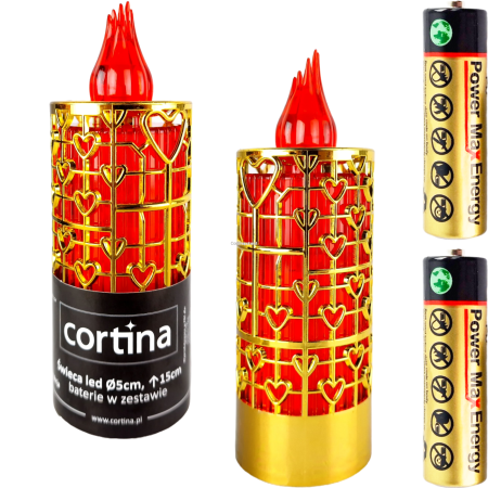 Свічка LED AZUR золота з червоним світлом 15см C5/23/SLC/zl-cz (6уп/ящ) а12 Свічка LED AZUR золота з червоним світлом 15см C5/23/SLC/zl-cz (6уп/ящ) а12