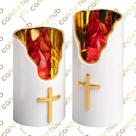 Вклад LED C707 (482) білий висота-15см. д.-7,5см. з батарейкою (2xAA) (12уп/ящ) а6 Вклад LED C707 (482) білий висота-15см. д.-7,5см. з батарейкою (2xAA) (12уп/ящ) а6